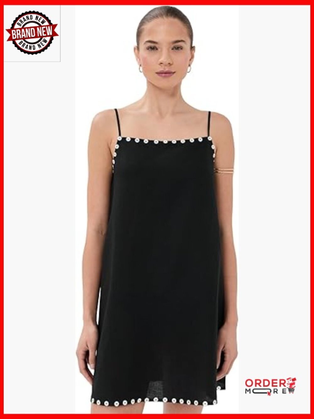 Lightweight Non-Stretch Linen Mini Shift Dress Square Neck Adjustable Straps